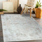 Doria Distressed Persian Heriz Muted Brown Beige Rug-famerugs-2&#39;x3&#39; ft 60x90cm-fame