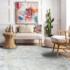 Doria Distressed Persian Heriz Muted Brown Beige Rug-famerugs-2&#39;x3&#39; ft 60x90cm-fame