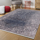 Ece Distressed Black Muted Pink Blush Rug-Fame Rugs-2'x3'ft 60x90cm-fame