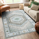 Elea Aesthetic Green Oushak Rug-Area Rugs-famerugs-2'x3' ft 60x90 cm-fame