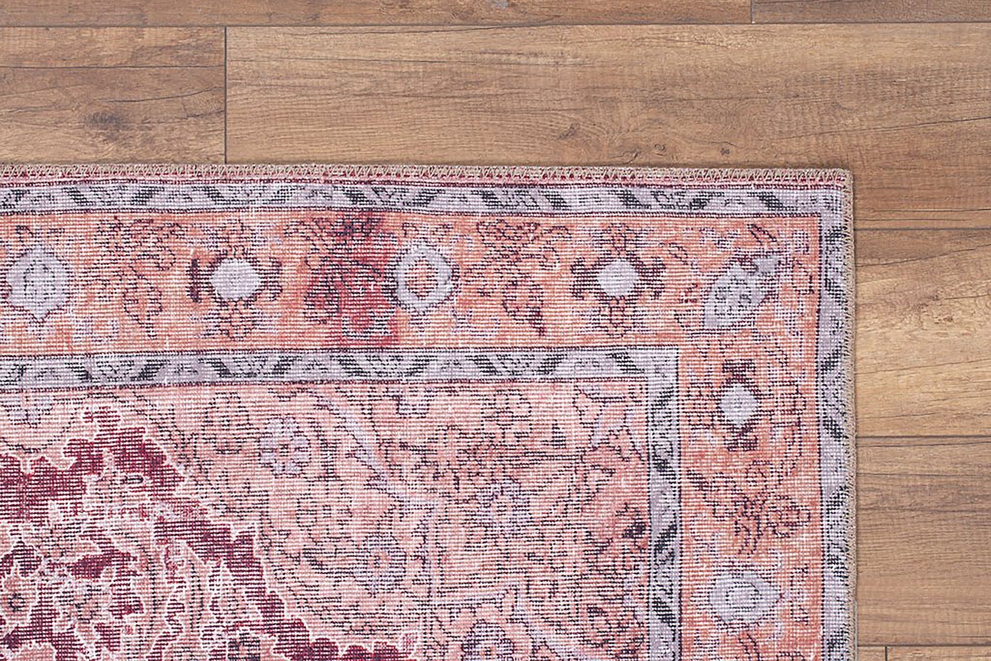 Ella Shabby Chic Oriental Pink Area Rug-Rugs-Fame Rugs-2'x3' ft 60x90 cm-fame