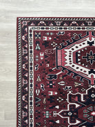 Elodie Red Burgundy Heriz Persian Rug-Area Rugs-famerugs-2'x3' ft 60x90 cm-fame