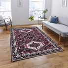 Elodie Red Burgundy Heriz Persian Rug-Area Rugs-famerugs-2'x3' ft 60x90 cm-fame