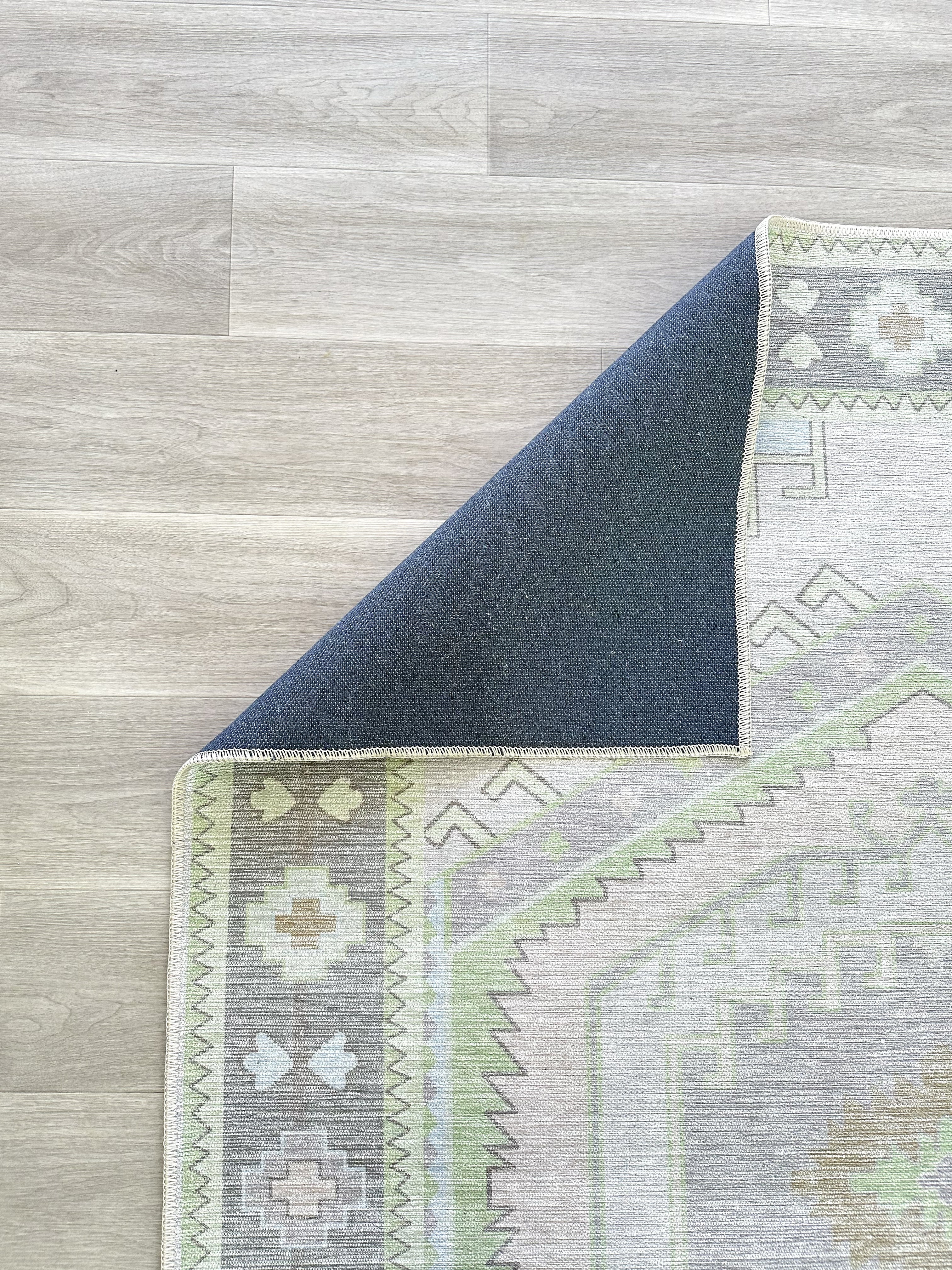 Eloise Faded Pastel Green Modern Oushak Rug-Area Rugs-famerugs-2'x3' ft 60x90cm-fame