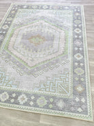 Eloise Faded Pastel Green Modern Oushak Rug-Area Rugs-famerugs-2'x3' ft 60x90cm-fame