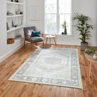 Eloise Faded Pastel Green Modern Oushak Rug-Area Rugs-famerugs-2'x3' ft 60x90cm-fame