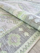 Eloise Faded Pastel Green Modern Oushak Rug-Area Rugs-famerugs-2'x3' ft 60x90cm-fame