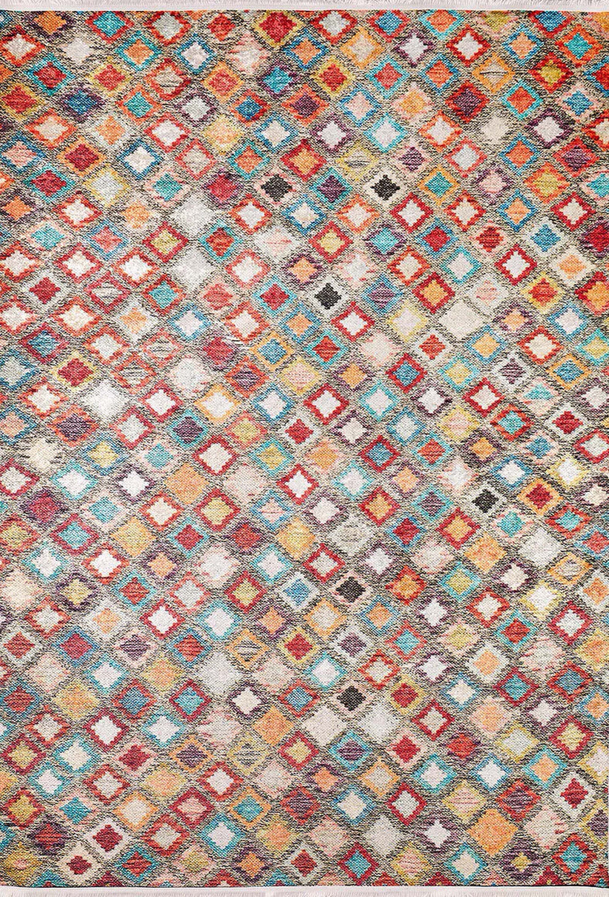 Emel Turkish Colorful Kilim Rug-Fame Rugs-2'x3'ft 60x90cm-fame