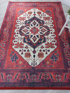 Eyma Rug Vintage Red Bokhara Rug-Rugs-Fame Rugs-2'x3'ft 60x90cm-fame