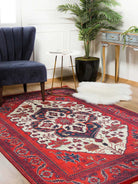 Eyma Rug Vintage Red Bokhara Rug-Rugs-Fame Rugs-2'x3'ft 60x90cm-fame