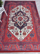 Eyma Rug Vintage Red Bokhara Rug-Rugs-Fame Rugs-2'x3'ft 60x90cm-fame