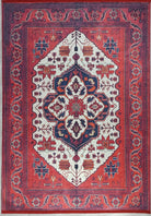 Eyma Rug Vintage Red Bokhara Rug-Rugs-Fame Rugs-2'x3'ft 60x90cm-fame