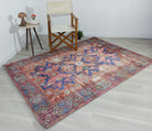 Fedra Turkish Beige Blue Red Rug-Rugs-Fame Rugs-Pink-2'x3' ft 60x90 cm-fame