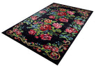 Floria Rose Black Karabagh Kilim Rug-Fame Rugs-2'x3'ft 60x90cm-fame