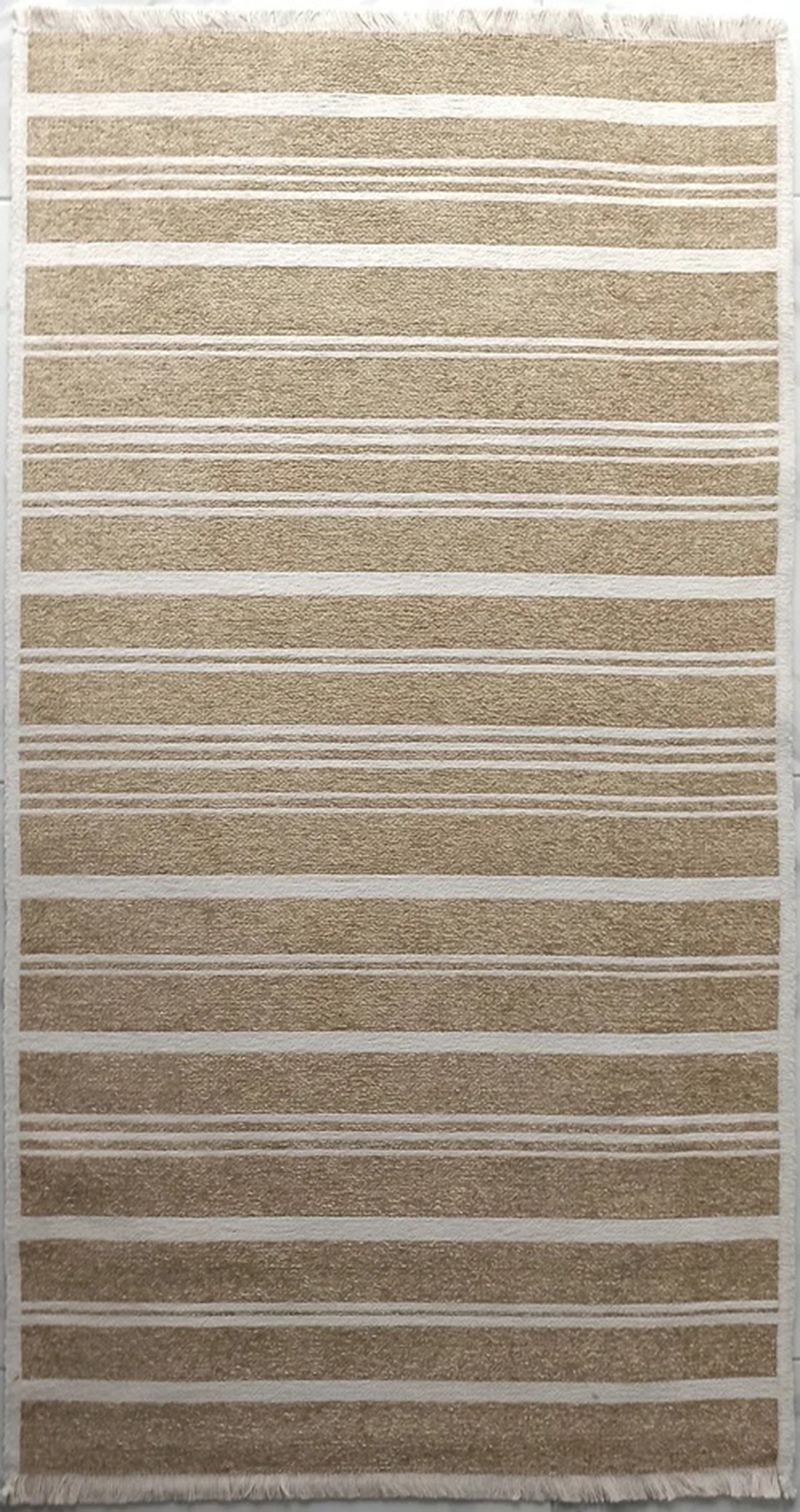 Gama Reversible Kilim Beige & White Rug-Rugs-Fame Rugs-2'6"x4'9" 80x150cm-fame