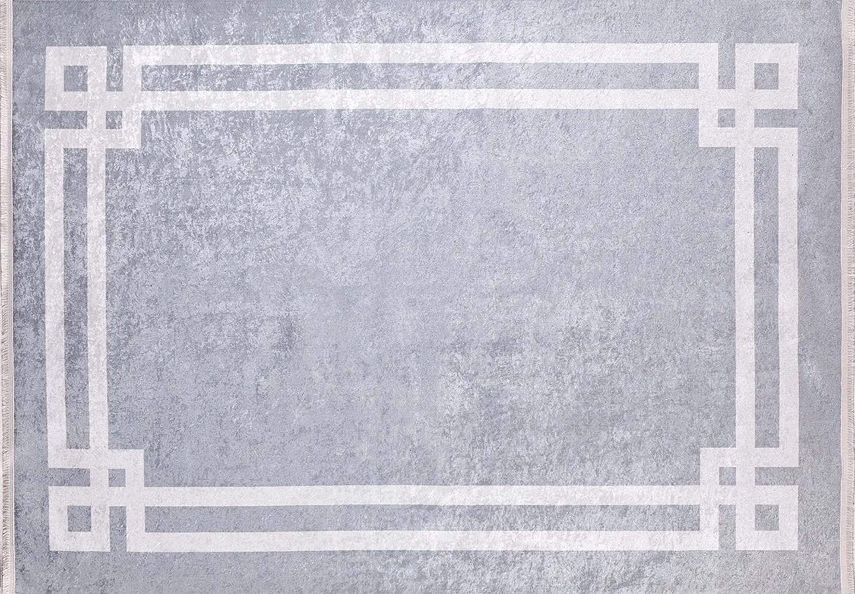 Geta Geometric Gray Rug-Fame Rugs-2'x3'ft 60x90cm-fame