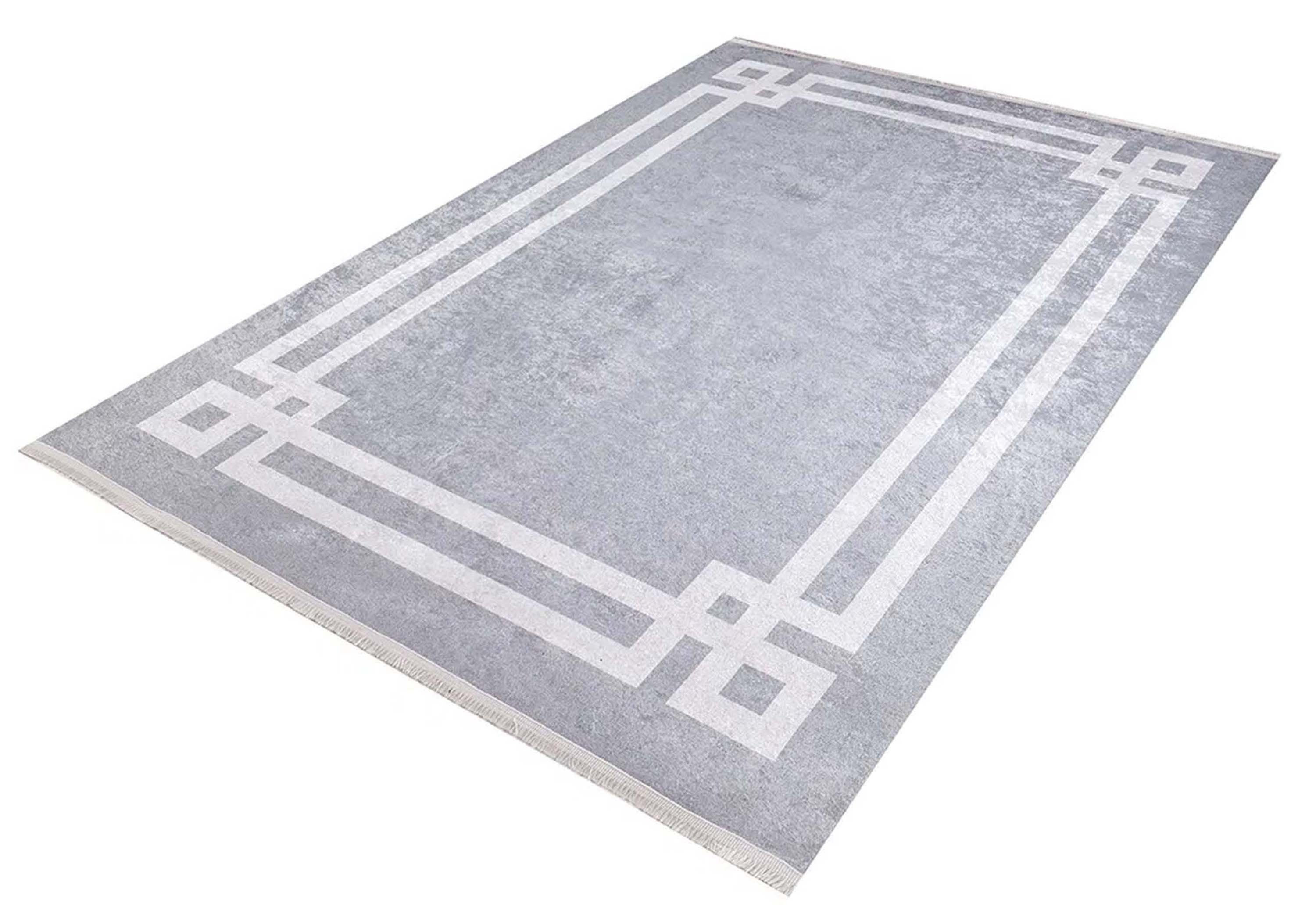 Geta Geometric Gray Rug-Fame Rugs-2'x3'ft 60x90cm-fame