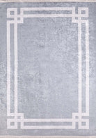 Geta Geometric Gray Rug-Fame Rugs-2'x3'ft 60x90cm-fame