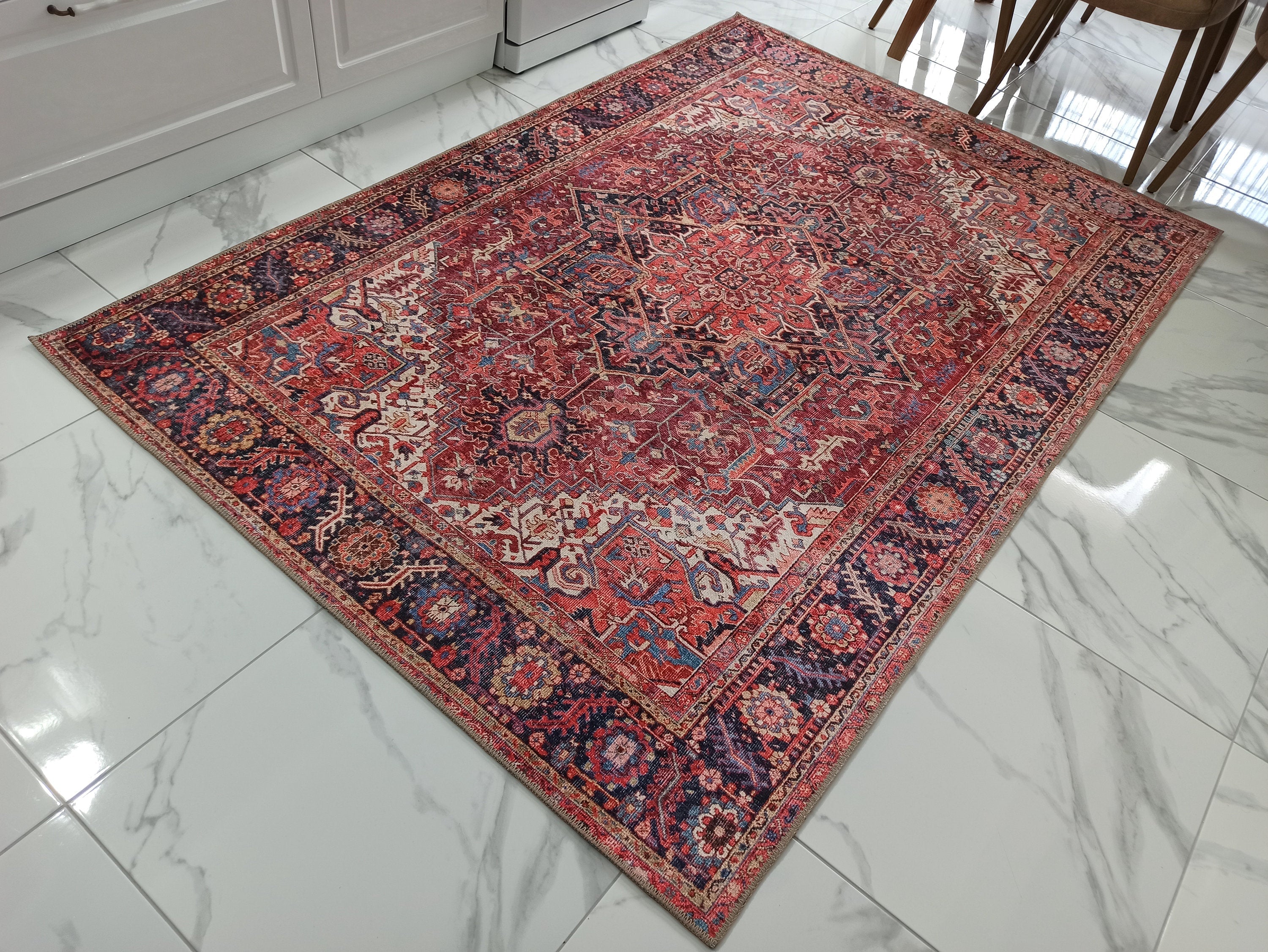 Hana Rug Persian Central Medallion Burgundy Claret Red Pink Rug-Rugs-Fame Rugs-2'x3' ft 60x90 cm-fame