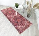 Hana Rug Persian Central Medallion Burgundy Claret Red Pink Rug-Rugs-Fame Rugs-2'x3' ft 60x90 cm-fame