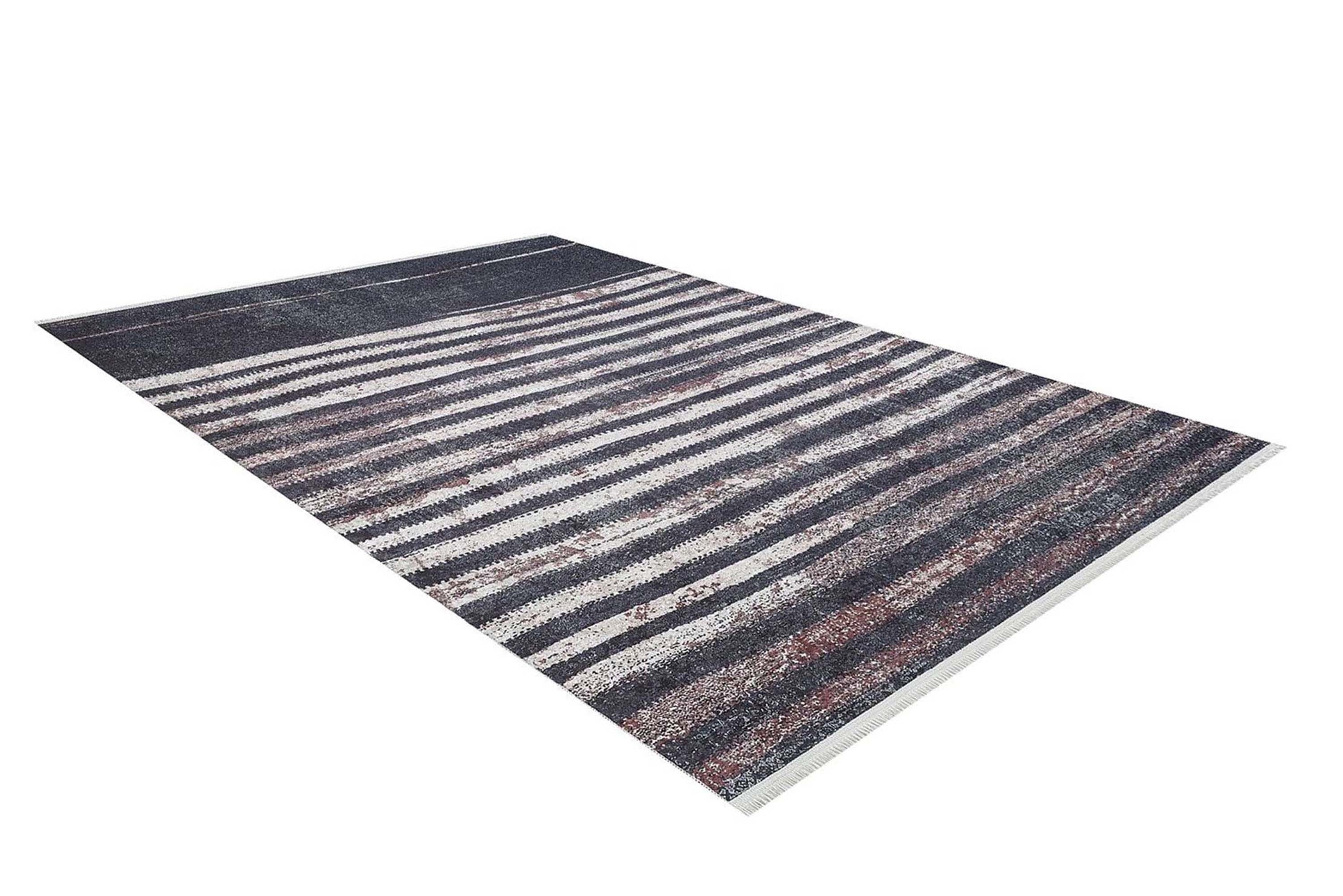 Hanan Turkish Distressed Faded Black Rug-Fame Rugs-2'x3'ft 60x90cm-fame