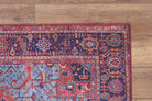 Handa Rug Oriental Light & Navy Blue & Red Rug-Rugs-Fame Rugs-2'x3' ft 60x90 cm-fame