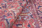 Handa Rug Oriental Light & Navy Blue & Red Rug-Rugs-Fame Rugs-2'x3' ft 60x90 cm-fame