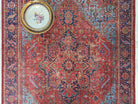 Handa Rug Oriental Light & Navy Blue & Red Rug-Rugs-Fame Rugs-2'x3' ft 60x90 cm-fame