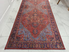 Handa Rug Oriental Light & Navy Blue & Red Rug-Rugs-Fame Rugs-2'x3' ft 60x90 cm-fame