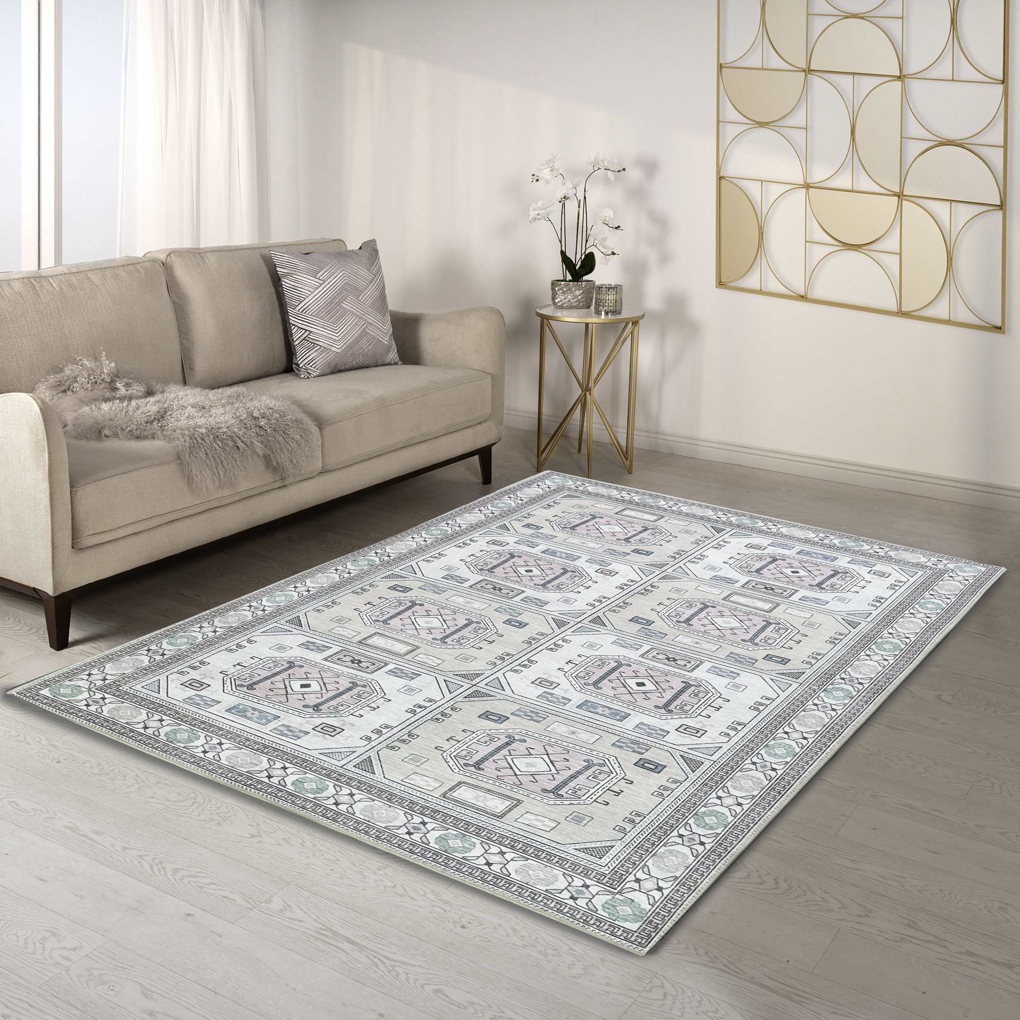 Hazel Brown Cream Modern Turkish Rug-Area Rugs-Fame Rugs-2'x3' ft 60x90cm-fame