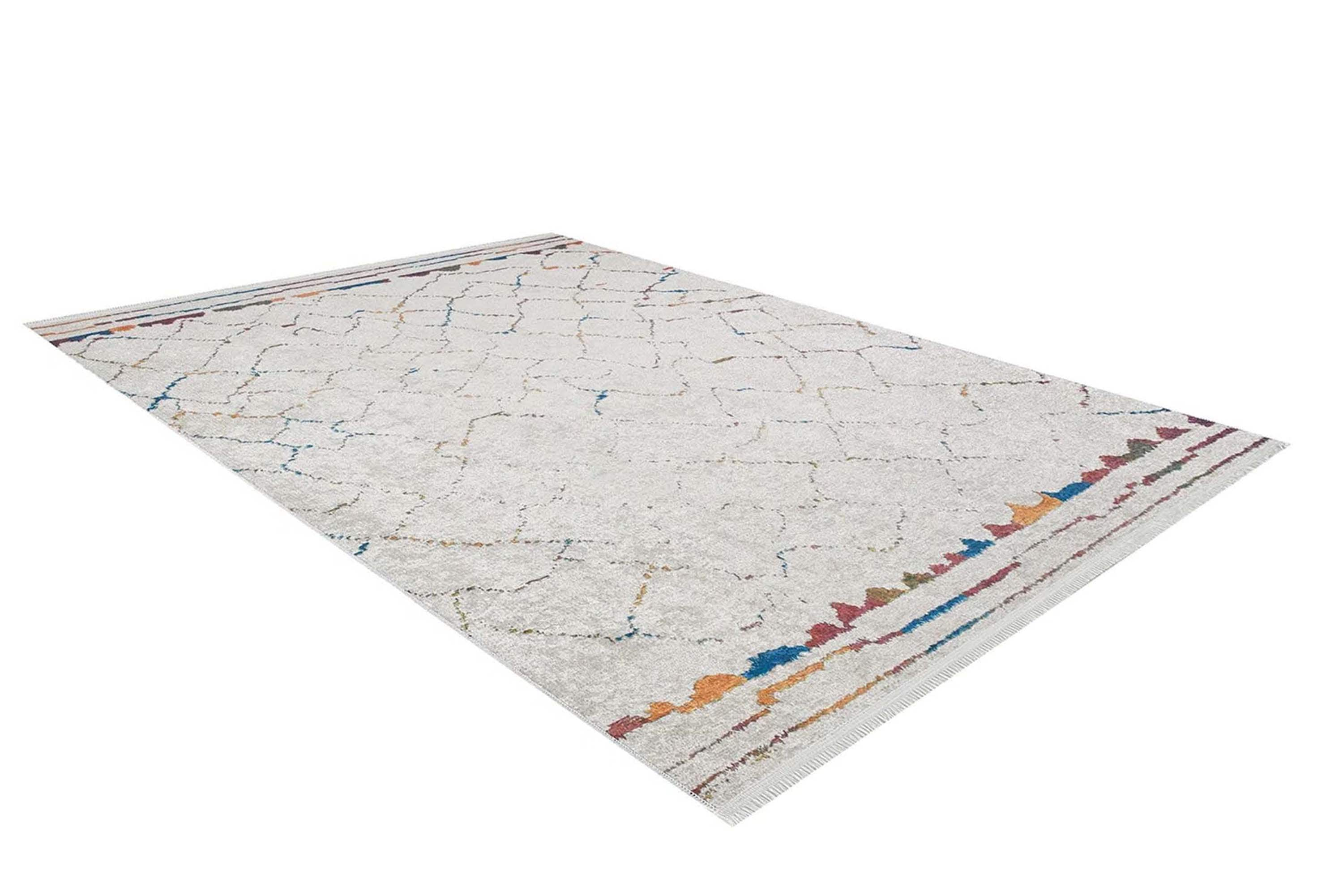 Hniya Moroccan trellis White Rug-Fame Rugs-2'x3'ft 60x90cm-fame