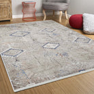 Hoyam Turkish Beige Kilim Flatweave Rug-Fame Rugs-2'x3'ft 60x90cm-Design 1-fame