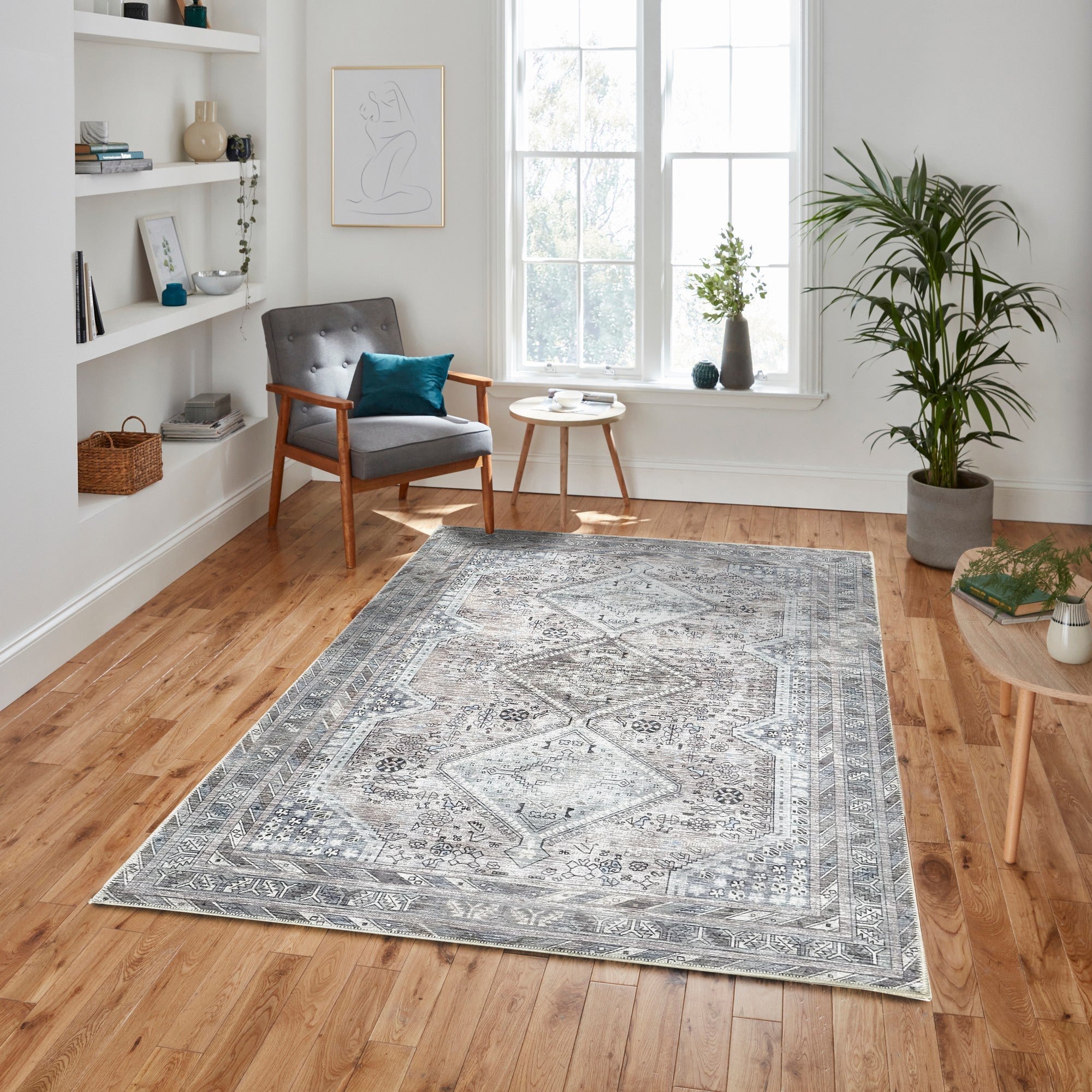 Imani Brown Off-White Modern Turkish Rug-Area Rugs-famerugs-2'x3' ft 60x90cm-fame