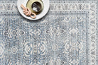 Jayla Modern Turkish Floral Cream Blue Rug-Area Rugs-famerugs-2'x3' ft 60x90cm-fame