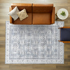 Jayla Modern Turkish Floral Cream Blue Rug-Area Rugs-famerugs-2'x3' ft 60x90cm-fame