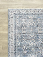 Jayla Modern Turkish Floral Cream Blue Rug-Area Rugs-famerugs-2'x3' ft 60x90cm-fame