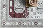 Jianna Modern Turkish Cream Burgundy Rug-Area Rugs-famerugs-2'x3' ft 60x90cm-fame