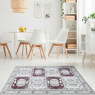 Jianna Modern Turkish Cream Burgundy Rug-Area Rugs-famerugs-2'x3' ft 60x90cm-fame