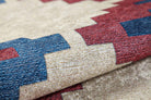 Jinwa Turkish Kilim Beige Blue Rug-Fame Rugs-2'x3'ft 60x90cm-Beige-fame