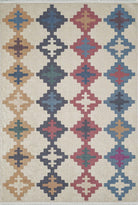 Jinwa Turkish Kilim Beige Blue Rug-Fame Rugs-2'x3'ft 60x90cm-Beige-fame