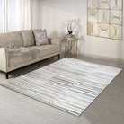 Kalia Faded Modern Turkish Striped Colorful Rug-Area Rugs-famerugs-2'x3' ft 60x90cm-fame