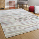 Kalia Faded Modern Turkish Striped Colorful Rug-Area Rugs-famerugs-2'x3' ft 60x90cm-fame