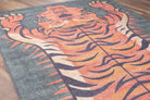 Kaplan Tibetan Tiger Orange & Faded Green Rug-Rugs-Fame Rugs-2'x3' ft 60x90 cm-fame