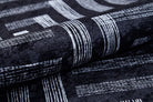 Kera Modern Black Illusion Art Rug-Fame Rugs-2'x3'ft 60x90cm-Black-fame