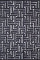 Kera Modern Black Illusion Art Rug-Fame Rugs-2'x3'ft 60x90cm-Black-fame