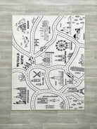 Kids World Play Mat Rug, Famous Places Nursery Activity Area Road Toddler Children Playroom Playmat Minimalist Interactive Birthday Gift-Kids rug-Fame Rugs-2'5x5' ft 80x150 cm-fame