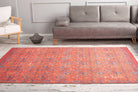 Kiraz Scandinavian Red Coral and Blue Rug-Rugs-Fame Rugs-2'x3' ft 60x90 cm-fame