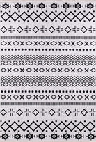 Lana Boho Aztec Black White Rug-Fame Rugs-2'x3'ft 60x90cm-Black-fame