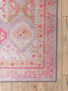 Lilac Purple Pink Herki Vintage Rug-famerugs-2&#39;x3&#39; ft 60x90cm-fame