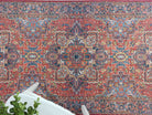 Lorf-Runner Turkish Red Blue Runner Rug-Rugs-Fame Rugs-2'x3'ft 60x90cm-fame